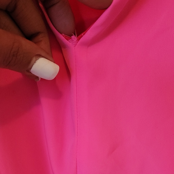 NWOT Express Bright Hot Pink Red Two Tone Tank Top - Picture 7 of 7